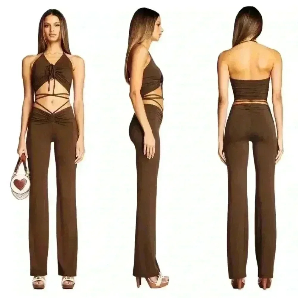 I.AM.GIA Halo Pant Size XS in Chocolate Brown Viral TikTok Euphoria - Picture 2 of 13